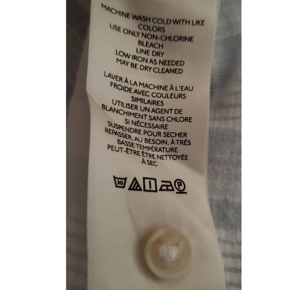 Anthropologie Top The Theresa Lace S PILCRO White Button Down Chic Hi-Low Shirt - Picture 7 of 16